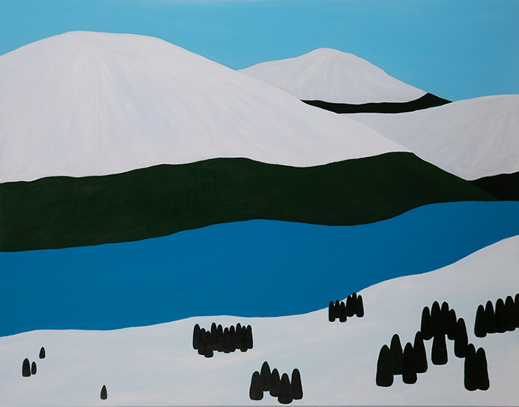 Bon voyage 008 Banff 91x116.8cm  acrylic on canvas 2022