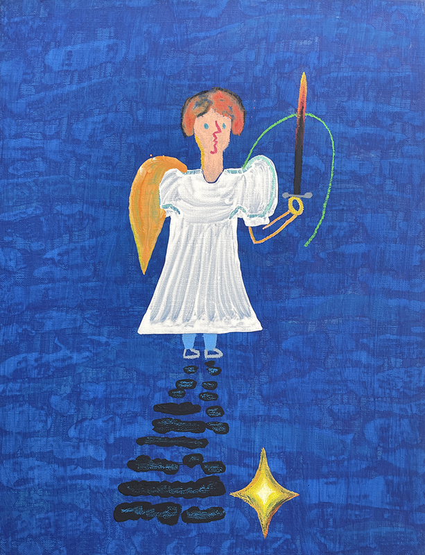 불의 검을 든 사람(A person with a sword of fire)