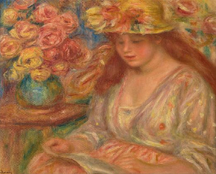 노란 모자에 빨간 치마를 입은 앙드레(독서)