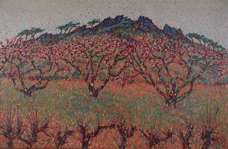 [농원] 1979, 캔버스에 유화 물감, 150×230cm, 개인 소장